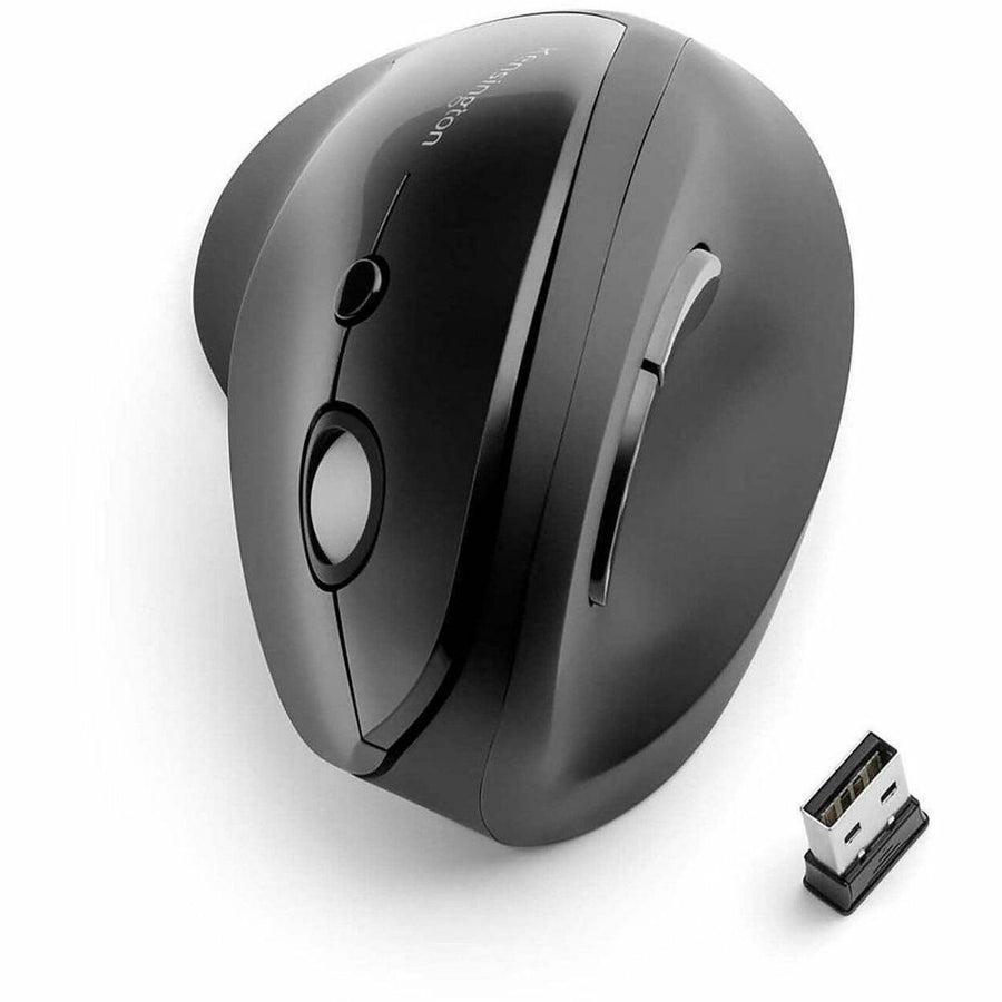 Kensington Pro Fit Ergo Vertical Wireless Mouse, 3" x 2.8", Black, KMWK75501WW