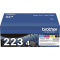 Brother TN223 Original Standard Yield Laser Toner Cartridge - Multi-pack - Black, Cyan, Magenta, Yellow - 1 Box, BRTTN2234PK