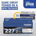Brother TN227 Original High Yield Laser Toner Cartridge - Twin-pack - Black - 1 Box, BRTTN2272PK
