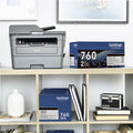 Brother TN760 Original High Yield Laser Toner Cartridge - Twin-pack - Black - 1 Box, BRTTN7602PK