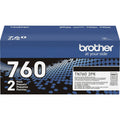 Brother TN760 Original High Yield Laser Toner Cartridge - Twin-pack - Black - 1 Box, BRTTN7602PK