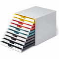 Durable Office VARICOLOR MIX 10 Drawer Desktop Storage Box, White/Multicolor, DBL763027