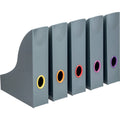 Durable Office VARICOLOR Magazine Rack Set, Gray/Multicolor - 5 pack, 5 / Carton, DBL770657