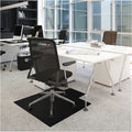 Floortex Advantagemat Black Vinyl Lipped Chair Mat for Carpets - 45" x 53", FLRFC114553LLBV
