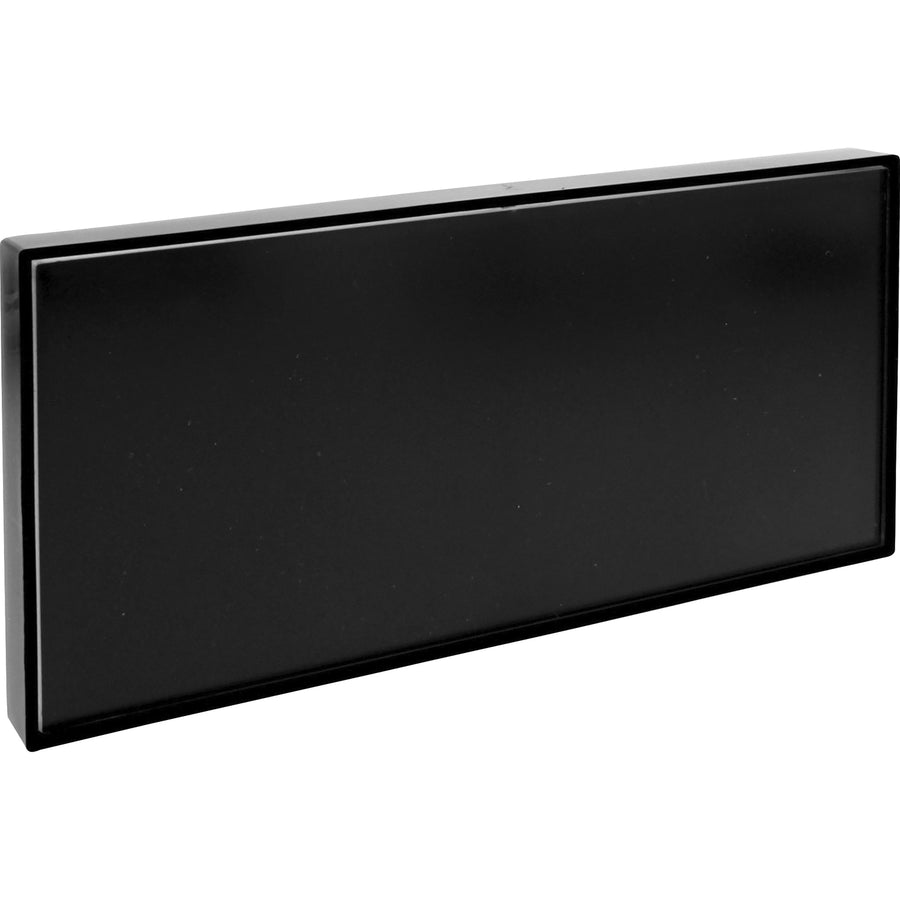 Lorell Snap Plate Architectural Sign, 8" x 4", Black, Plastic, Easy to Use, LLR02648