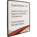 Lorell Snap Plate Architectural Sign, Black, LLR02653