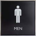 Lorell Men's Restroom Sign, Black, LLR02658