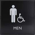Lorell Men's Handicap Restroom Sign, Black, LLR02659