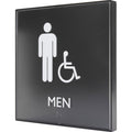 Lorell Men's Handicap Restroom Sign, Black, LLR02659
