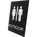 Lorell Unisex Restroom Sign, Black, LLR02663