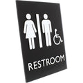 Lorell Unisex Handicap Restroom Sign, Black, LLR02664