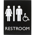 Lorell Unisex Handicap Restroom Sign, Black, LLR02664