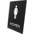 Lorell Women's Restroom Sign, Black, LLR02665