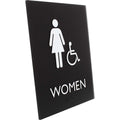Lorell Women's Handicap Restroom Sign, Black, LLR02666