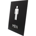 Lorell Men's Restroom Sign, Black, LLR02667