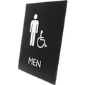 Lorell Men's Handicap Restroom Sign, Black, LLR02668