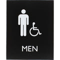 Lorell Men's Handicap Restroom Sign, Black, LLR02668
