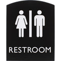 Lorell Arched Unisex Restroom Sign, Black, LLR02672
