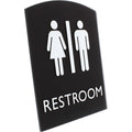 Lorell Arched Unisex Restroom Sign, Black, LLR02672