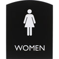 Lorell Arched Women's Restroom Sign, Black, LLR02674