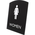 Lorell Arched Women's Restroom Sign, Black, LLR02674