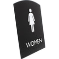 Lorell Arched Women's Restroom Sign, Black, LLR02674