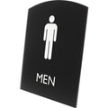 Lorell Arched Men's Restroom Sign, Black, LLR02676