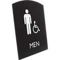 Lorell Arched Men's Handicap Restroom Sign, Black, LLR02677