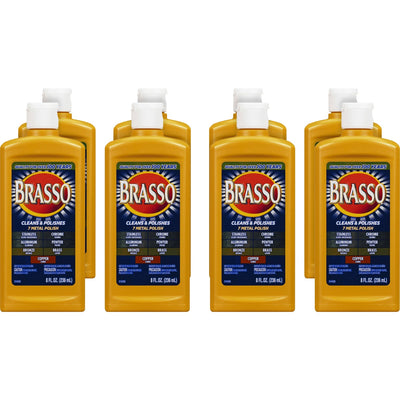Reckitt Benckiser Brasso Metal Polish, Tan, 8 / Carton, RAC89334CT