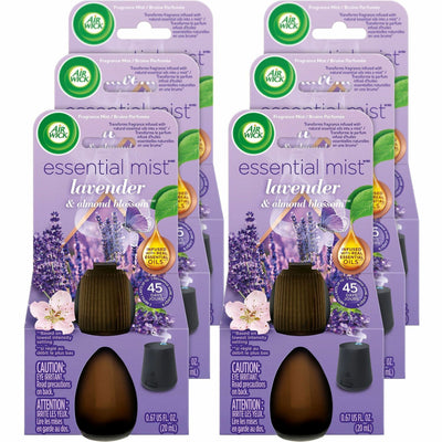 Reckitt Benckiser plc Air Wick Essential Mist Scented Diffuser Oil Refills, Light Yellow, 6 / Carton, RAC98552CT