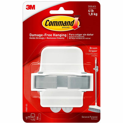 3M Command Broom Gripper, Clear, MMM17007ES
