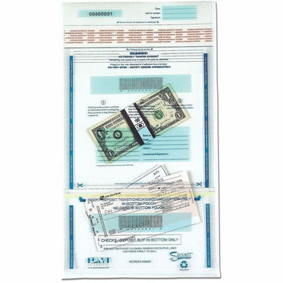 ICONEX SecurIT 6.0 mil Plastic Disposable Deposit Bags, Clear, 100 / Pack, ICX94190071