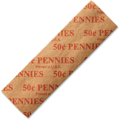 ICONEX SecurIT Color-coded Flat Coin Wrappers, Red, 1000 / Pack, ICX94190051
