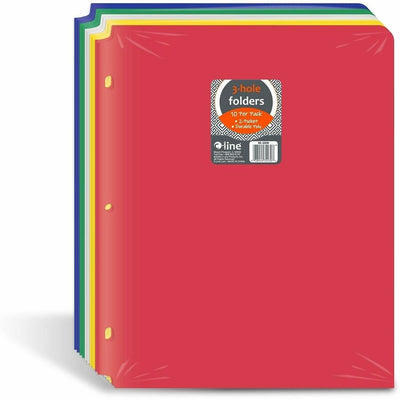 C-Line Two-Pocket Heavyweight Poly Portfolio Folder, White, 8 1/2" Width x 11" Length, 10 / Pack, CLI32930