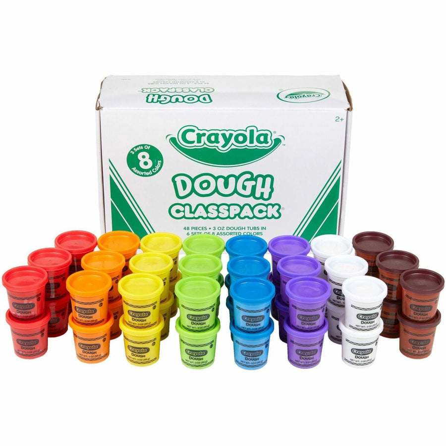 Crayola 8-Color Dough Classpack, Assorted, Reusable, 48 / Box, CYO57-0174
