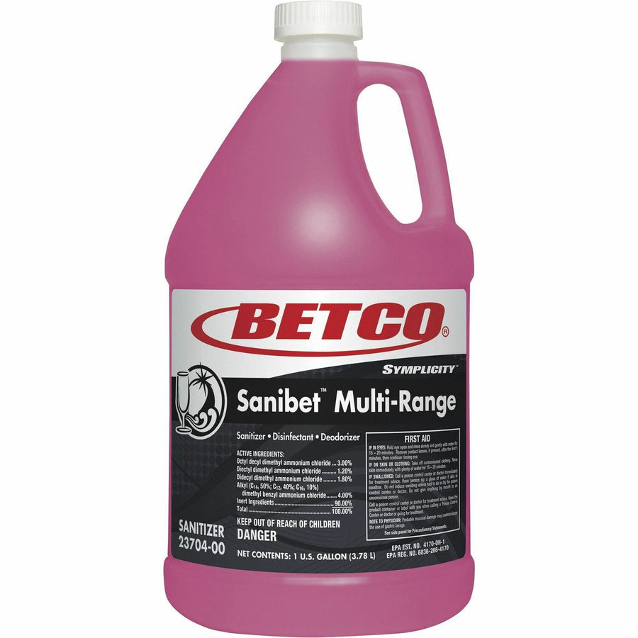 Betco Symplicity Sanibet MultiRange Sanitizer, Pink, 4EA/CT — view 1