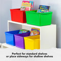 ERA Group Storex Double XL Wide Book Bins, Red, 6 / Carton, STX71126E06C