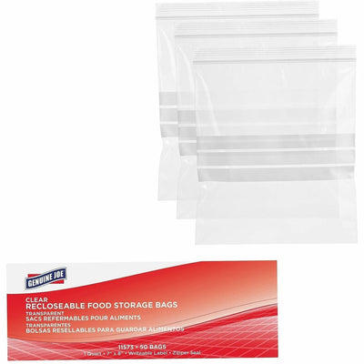 Genuine Joe Food Storage Bags, Clear, 9 / Carton, GJO11573CT