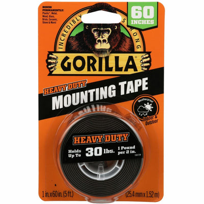 Gorilla Glue Heavy Duty Mounting Tape, Black, GOR6055002
