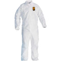 Kimberly-Clark Kleenguard A40 Coveralls - Zipper Front, Elastic Wrists & Ankles, White, 25 / Carton, KCC44316