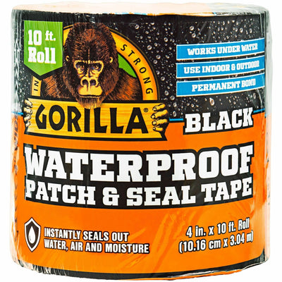 Gorilla Glue Waterproof Patch & Seal Tape, Black, GOR4612502