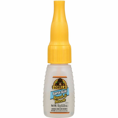Gorilla Glue Gorilla Brush & Nozzle Super Glue, Clear, GOR7500101