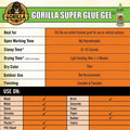 Gorilla Glue Gorilla Super Glue Gel, Clear, GOR7600101