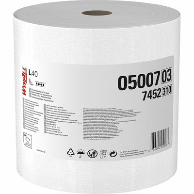 Kimberly-Clark Wypall PowerClean L40 Extra Absorbent Towels, Blue, 1 Roll, KCC05007