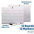 Flipside 2-sided Dry Erase Board Sets, 12 / Pack, FLP19134