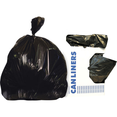 Novolex Heritage 0.35 Mil Linear Low-Density Polyethylene Dark Can Liners, Black, 1000 / Carton, HERH4021RK