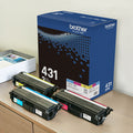 Brother TN-431 Original Standard Yield Laser Toner Cartridge - Multi-pack - Cyan, Magenta, Yellow - 1 Box, BRTTN4313PK