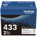 Brother TN-433 Original High Yield Laser Toner Cartridge - Twin-pack - Black - 1 Box, BRTTN4332PK