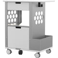 Safco Focal Rolling Storage Cart, White, SAF5202WH