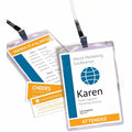 Avery Vertical Name Badges with Tickets Kit for Laser and Inkjet Printers, 4-1/4" x 6", White, 1 Box, AVE8521